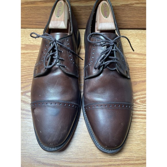 Allen Edmonds Clifton Leather Burgundy/Dark Brown Cap Toe Dress Shoes Size 9 main image 6
